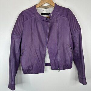 LAMARQUE  Leather Luggage Jacket Purple Size 42